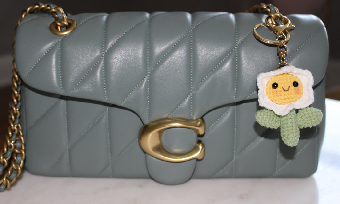 Sweet Sunflower Knitted Charm