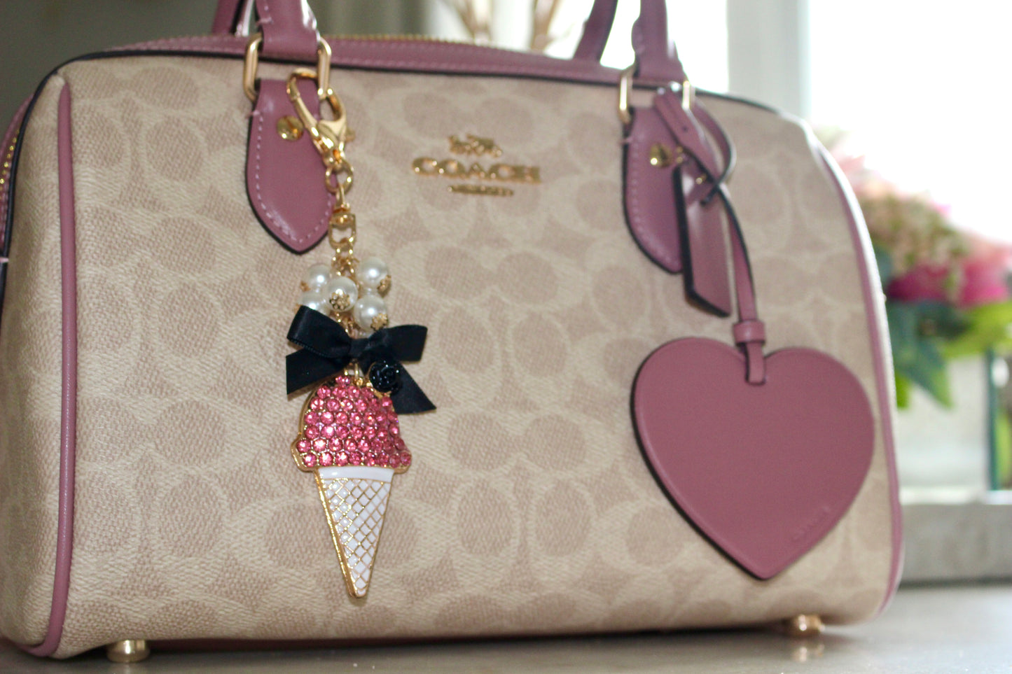 Pearl Crush Ice Cream Cone Charms