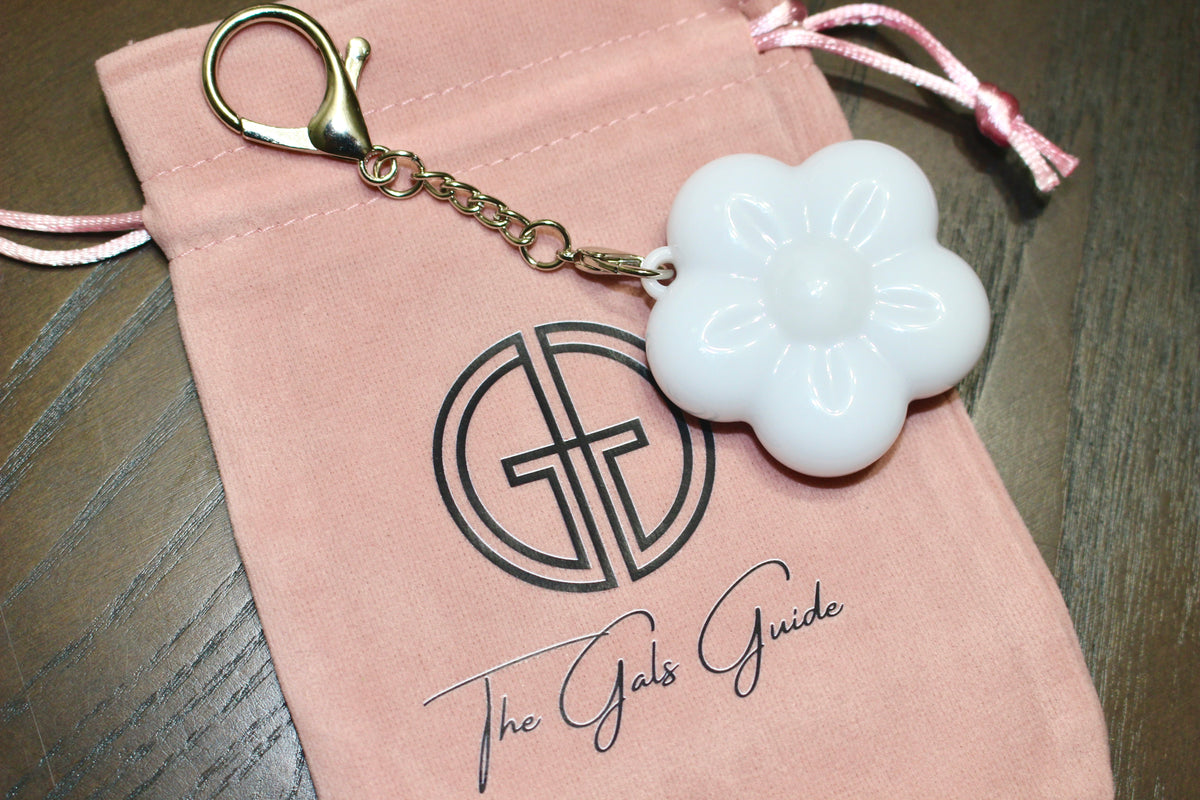 Floral Flashlight Bag Charm