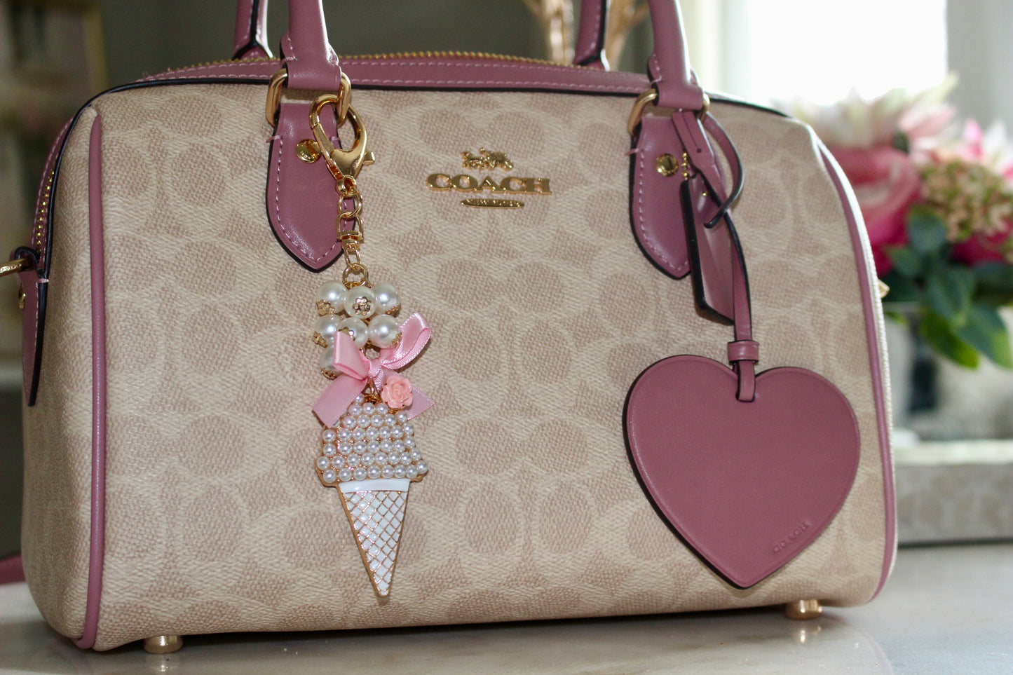 Pearl Crush Ice Cream Cone Charms